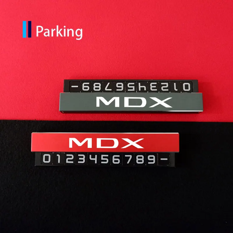

Car-Styling Parking Plate For Acura MDX Car Phone Number Card For Acura Integra TL TLX ILX RL NSX ZDX MDX RDX TSX RSX RLX CDX