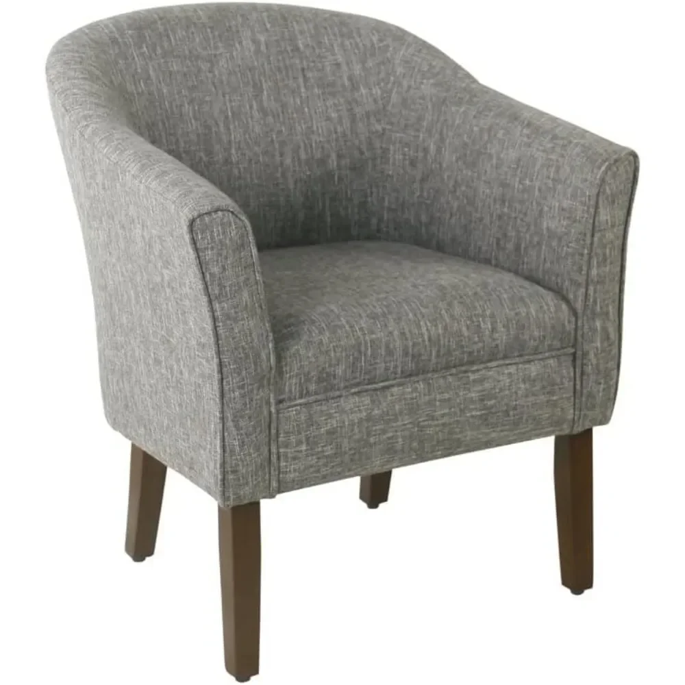 HomePop Modern Barrel Accent Chair, Grey
