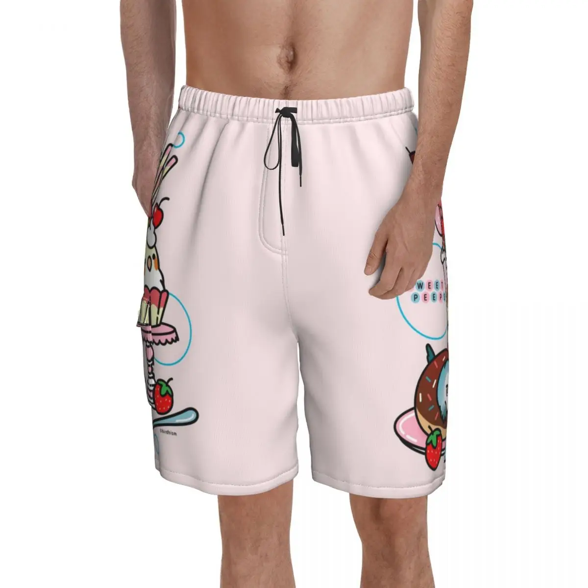 

Sweet Peeps Board Shorts Parrot Classic Beach Shorts Male Design Oversize Swimming Trunks Gift