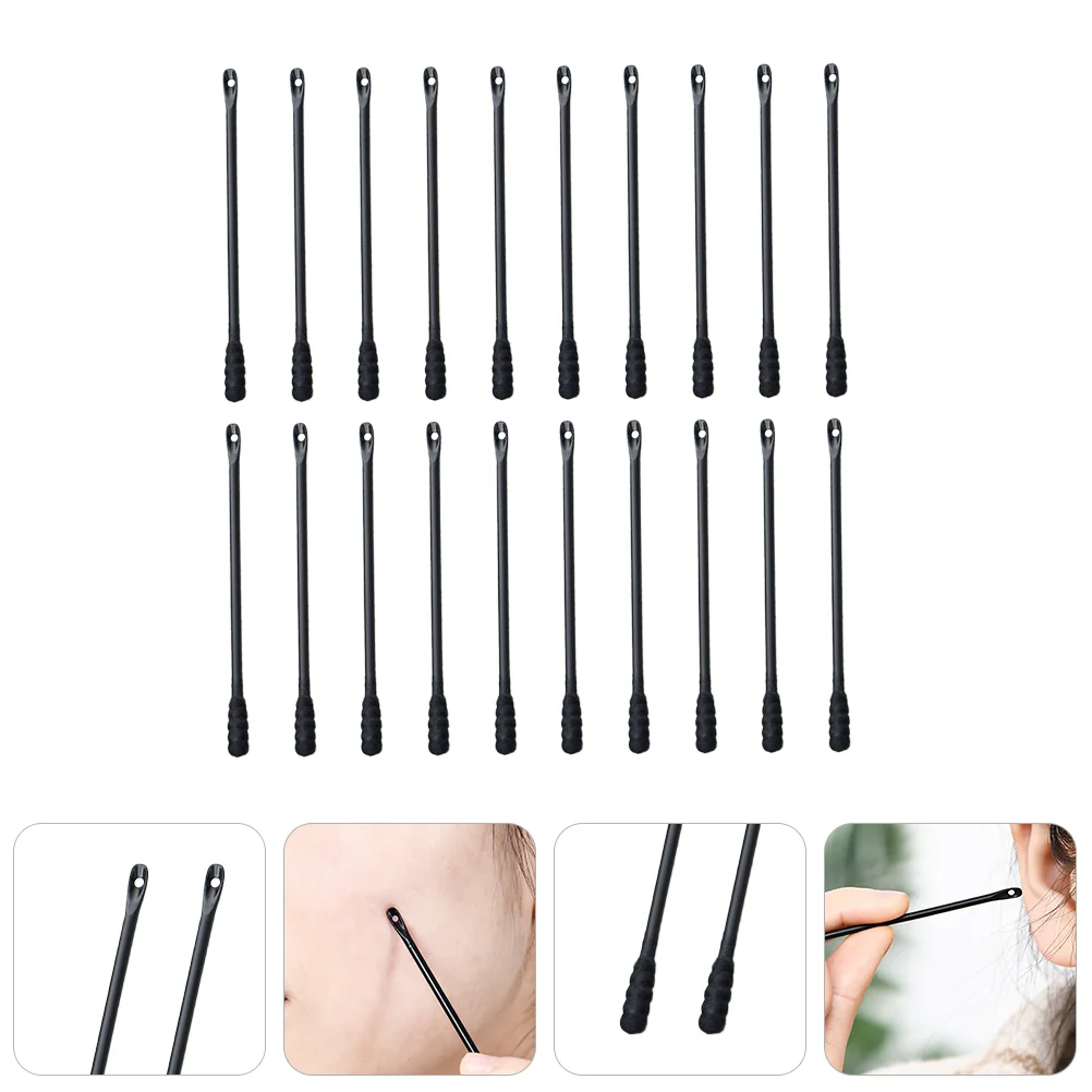 

100pcs Disposable Ear Picking Cotton Stick Double-headed Cotton Stick Ear Spoon