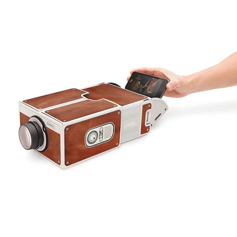 

Portable DIY 3D Projector Cardboard Mini Smartphone Projector Light Novelty Adjustable Mobile Phone Projector Portable Cinema