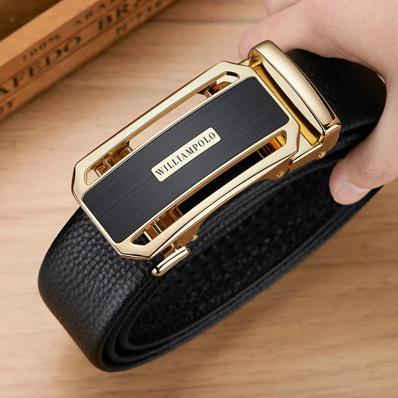 

Men's business belt leather fashion formal high grade automatic buckle leisure