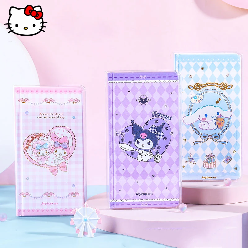 

Sanrio MyMelody Cinnamoroll Kuromi кавайный блокнот аниме девушка портативный Блестящий блокнот для студентов записная книжка подарок