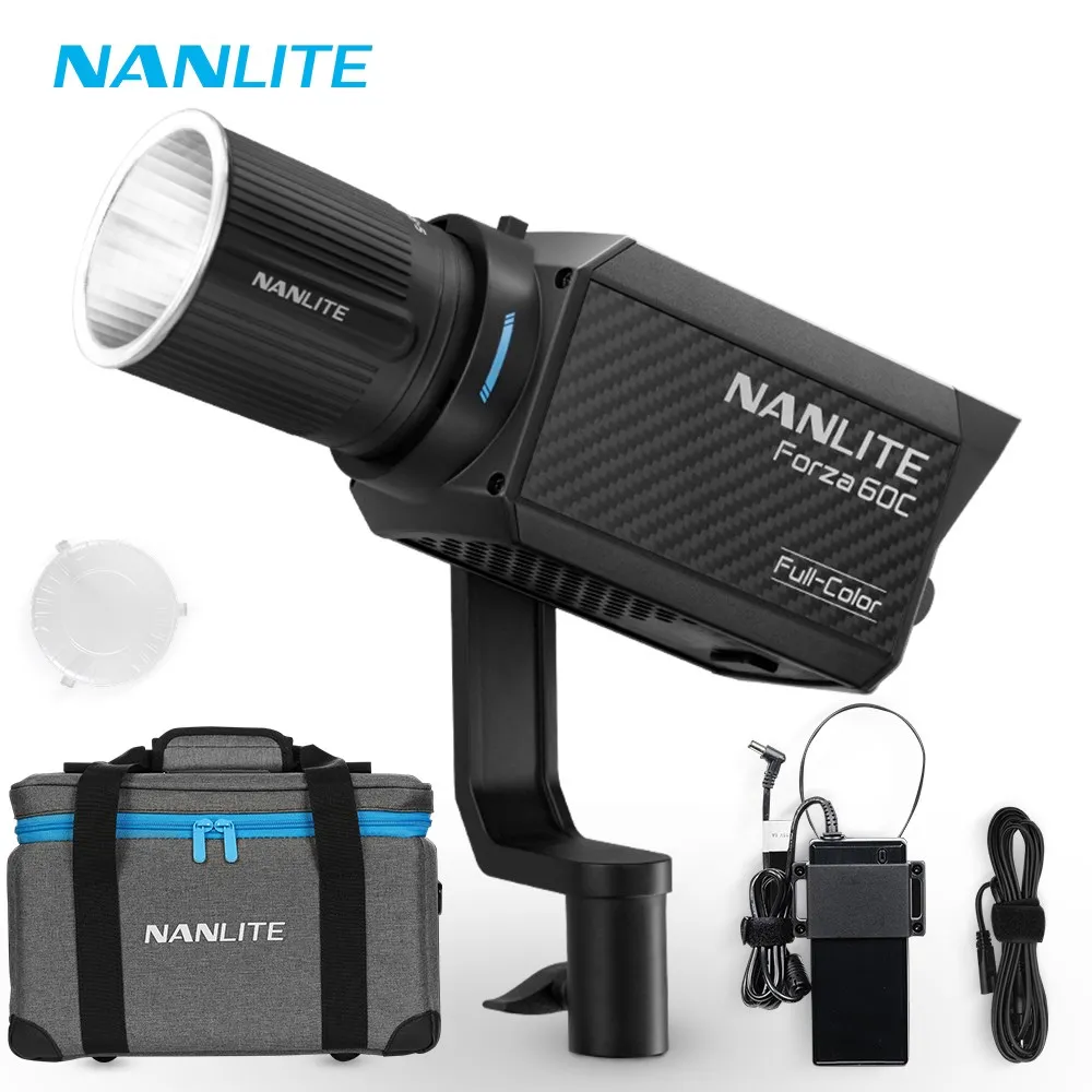 

Nanguang Nanlite Forza 60C 60W RGB 1800K-20000K Color Temperature LED Light Video Light Professional Studio Strobe Lamp Lighting