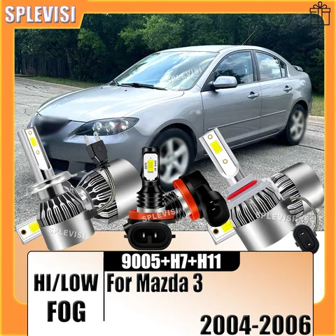 Установка светодиодной фары Rainy Day Activity IP67 9005 H7/477 H11 для Mazda 6 2011 2012 2013/Mazda 3 2004 2005 2006