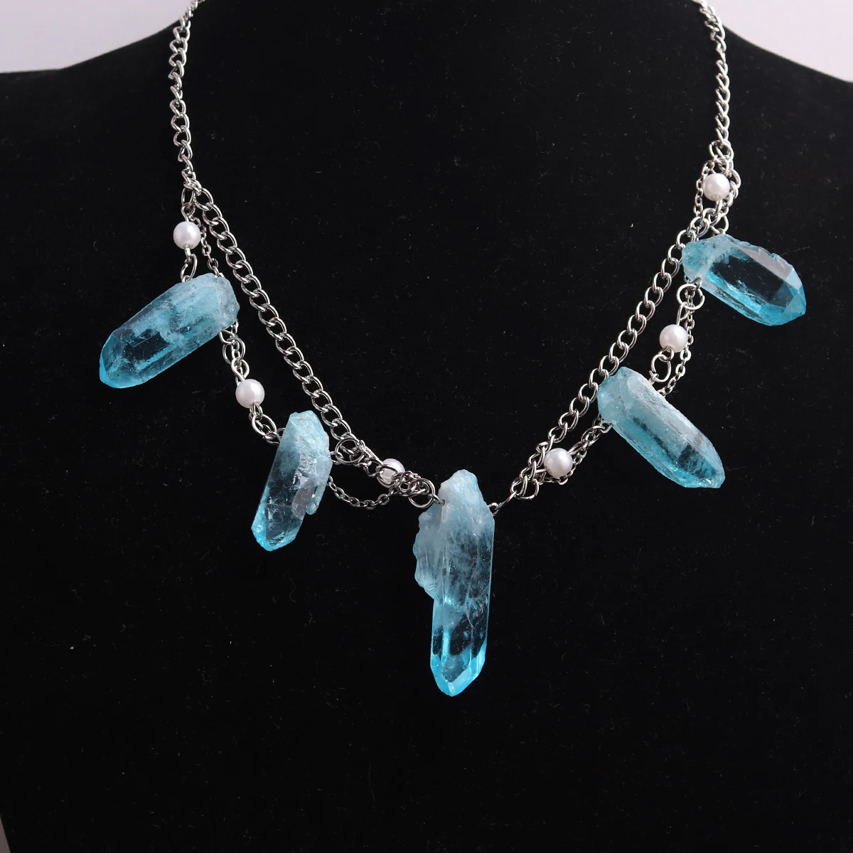 1 Шт. Ожерелье Ручной Работы Из Натурального Необработанного Хрустального Камня