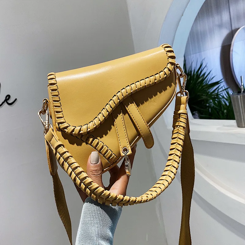 

New Ladies Weave Hand Bags Pu Pillow Classic Handbag for Women Light Luxury Fashion Single Shoulder Messenger Crossbody Bag