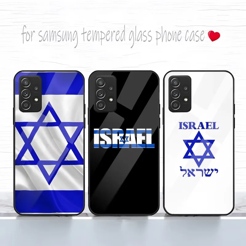 

Israel Flag Phone Case Tempered Glass For Samsung S20 S21 S22 S30 Pro Ultra Plus S7Edge S8 S9 S10E Plus Funda Cover