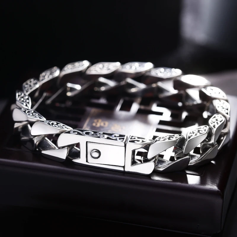 Мужской серебряный браслет с подвесками в стиле ретро, оригинальный дизайн, 2021