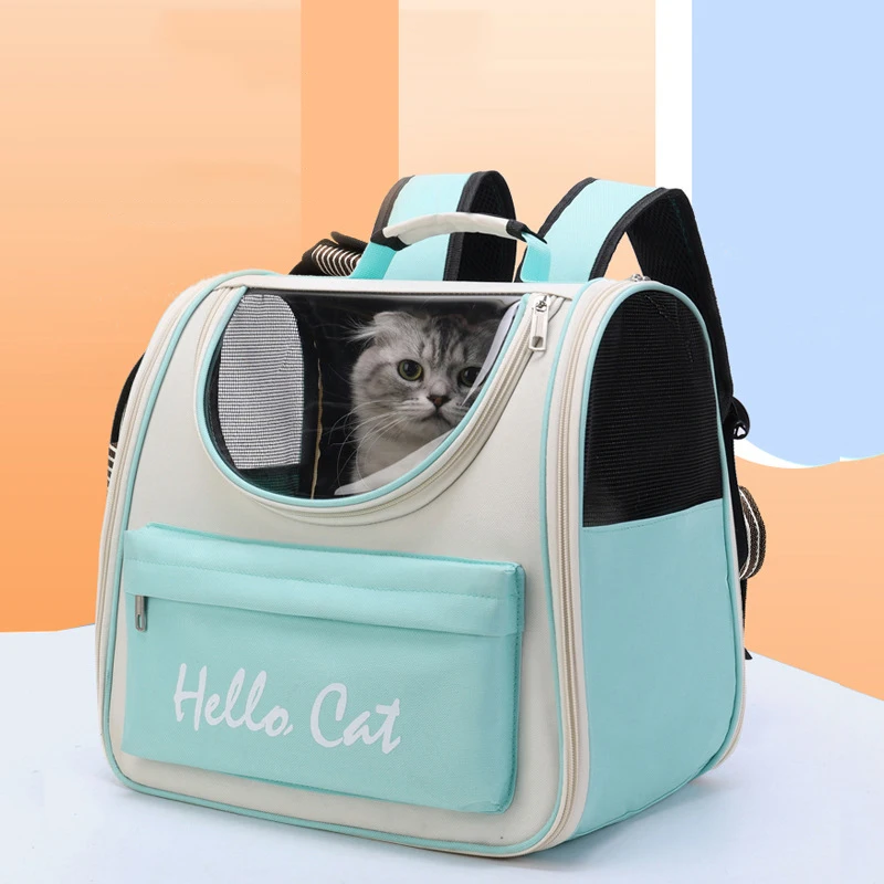 

Переноска для домашних животных, воздухопроницаемая портативная вместительная сумка для кошек, прозрачная уличная дорожная сумка для маленького искусства