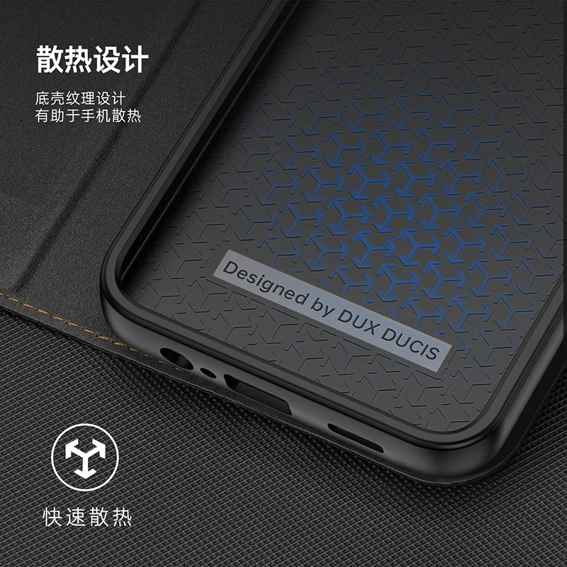 Dux Ducis Luxury Genuine Litchi Grain Leather Wallet Case For Samsung Galaxy A14 S23 Plus Ultra 5g Card Holder Comfortable Cover