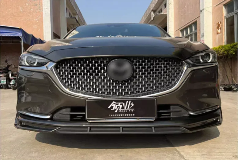 Для Mazda 6 Atenza 2020 2021 2022 2023 Высокое качество ABS яркий черный бампер передняя губа