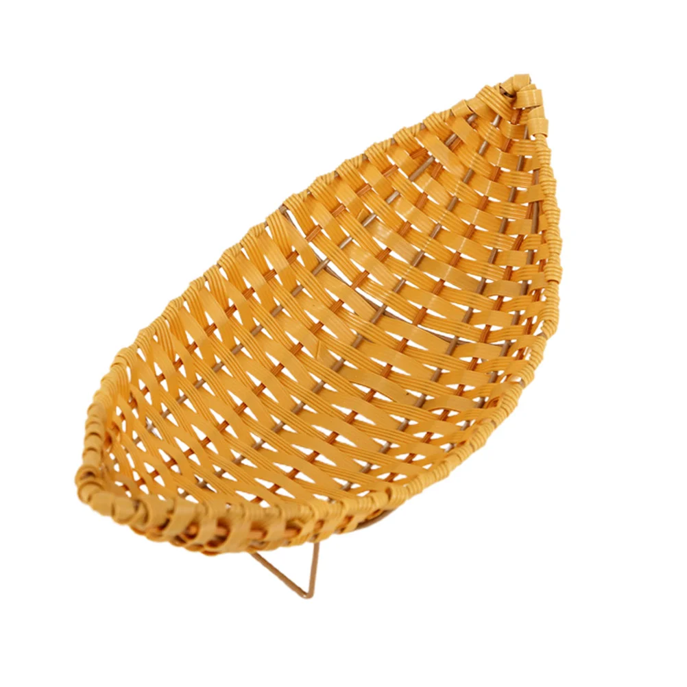 

Basket Storage Woven Rattan Fruit Snack Serving Wicker Candy Picnicvegetable Bread Bowl Baskets Willow Desktop Camping Craft
