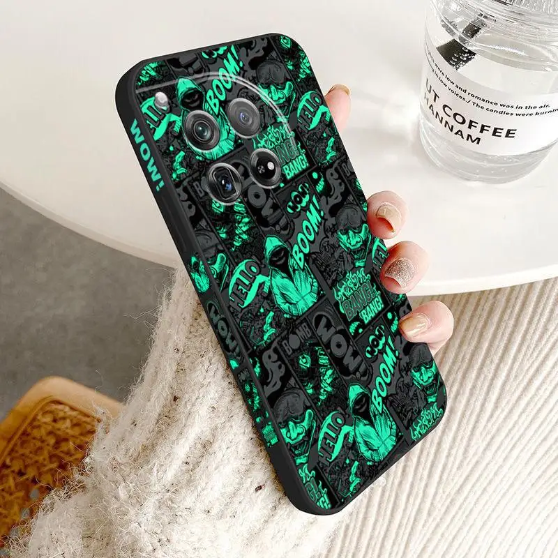 Черная задняя крышка для OnePlus 12R/12 11R/11 10Pro/10T/10R 150W/10R силиконовый чехол