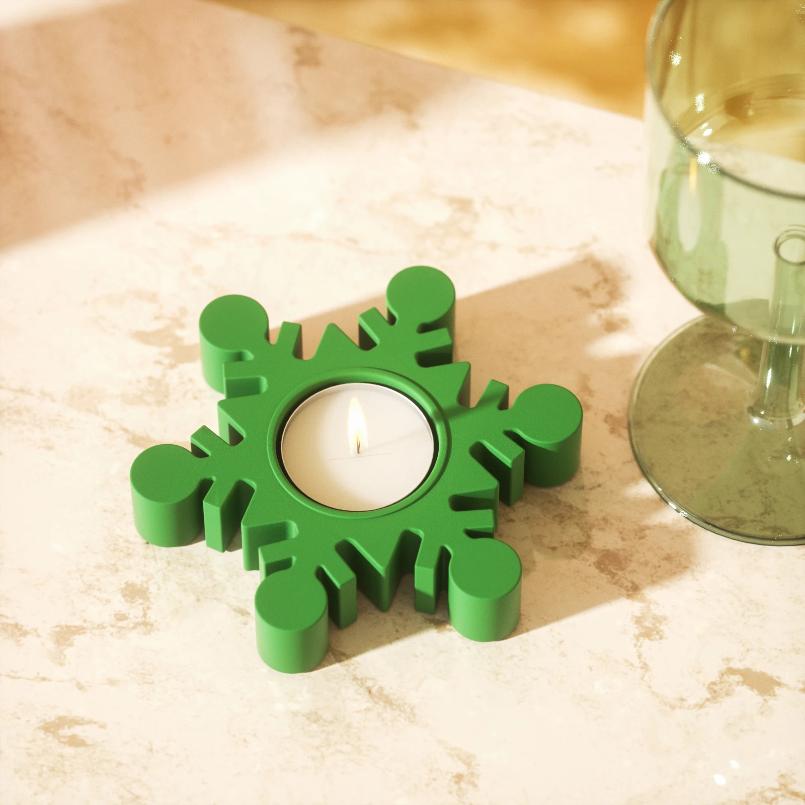 

Snowflake Shaped Candle Holder Silicone Cement Molds Christmas Home Decoration Accessories