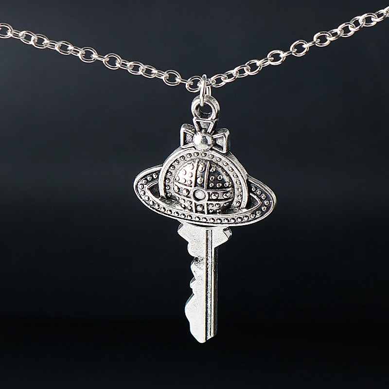 

Chain Necklace Saturn Planet Rings Popular Fashion Trend Accessories цепь на шею Gothic Grunge Aesthetic Neck Pendants Jewelry