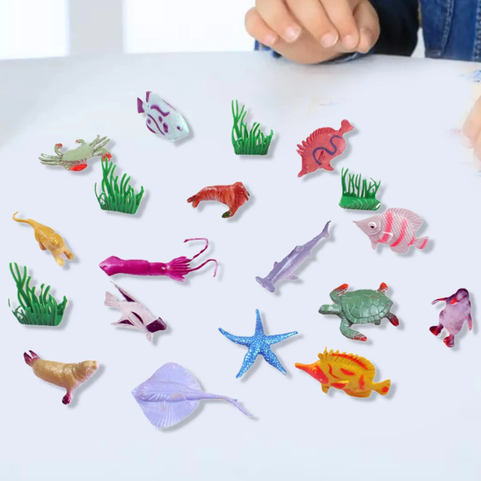 

Sea Animal Toy Set Cognition Birthday Gifts Miniature for Living Room Home