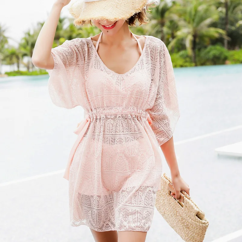 

2022 New Ins Style Hot Spring Sexy Split Three-piece Beach Wear Swimsuit for Women Cover Belly Female Summer Bikini Set