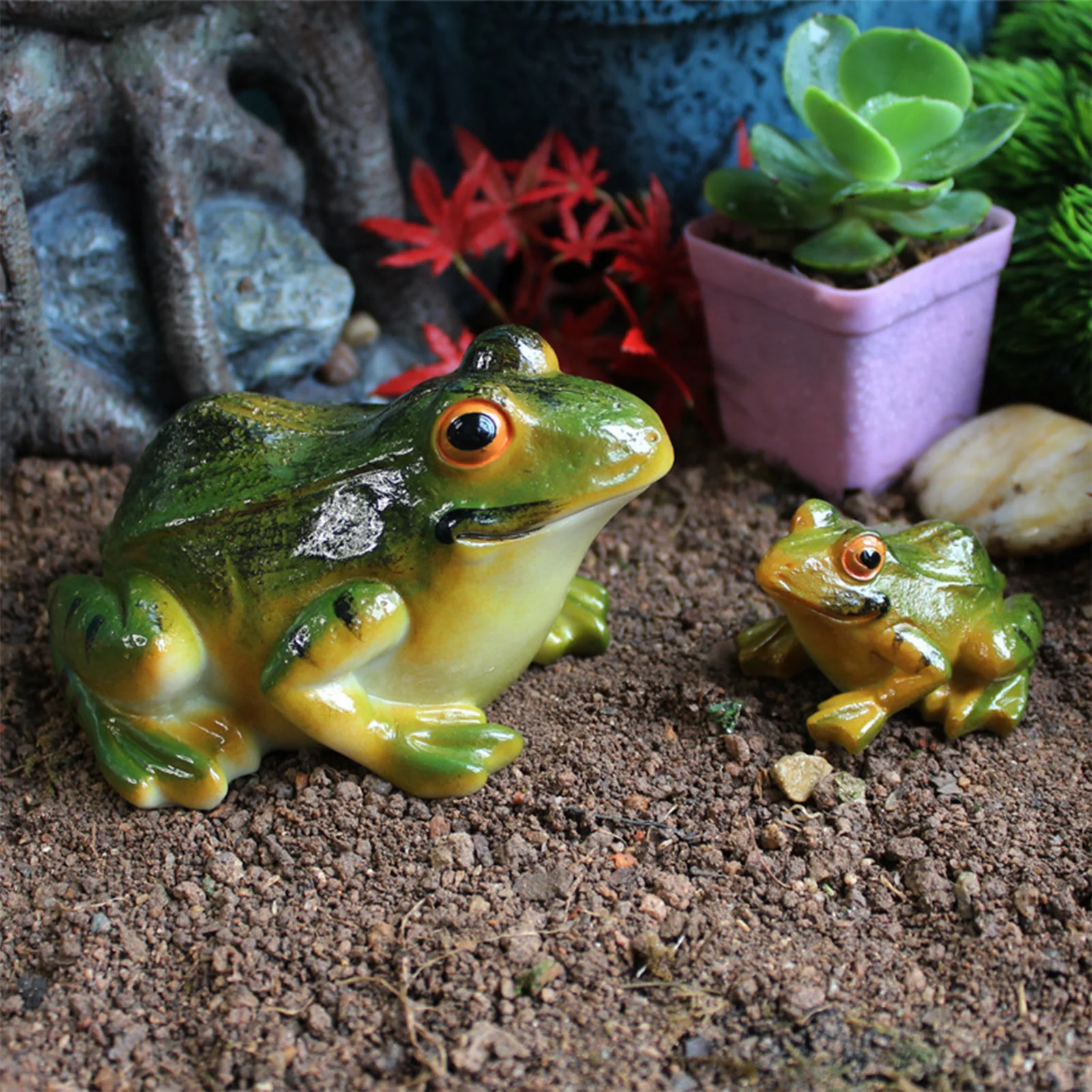 

Frog Statue Decor Frog Sitting Up Garden Statue Frog Sculptures Garden Yard Art Statues Resin Decorations Outdoor Garden Decor