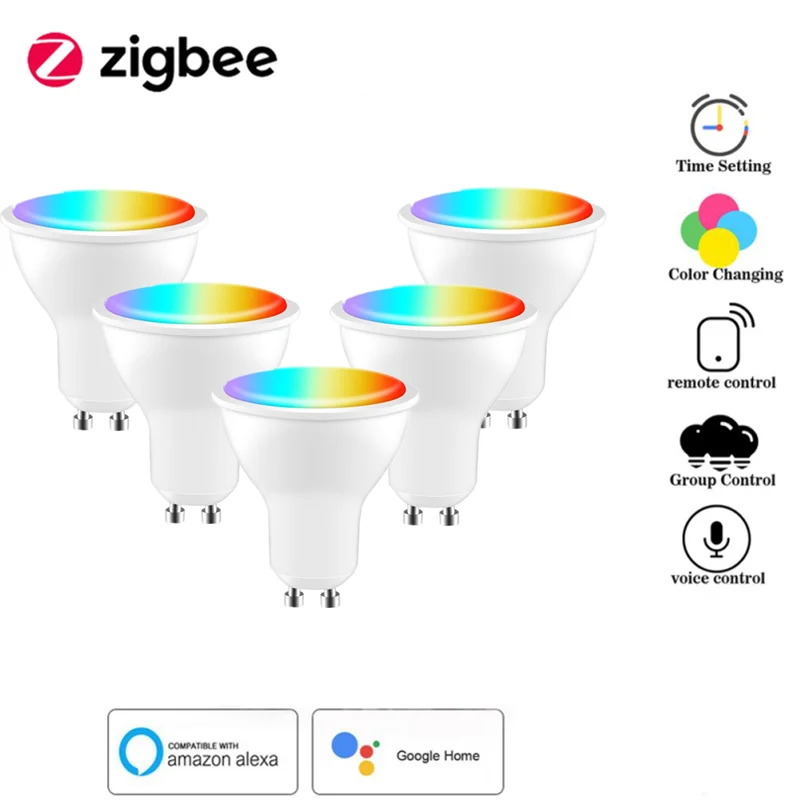 

Умсветильник лампа с регулируемой яркостью Tuya Zigbee 3,0, 4 Вт, лампа с дистанционным управлением и поддержкой Alexa и Google Home