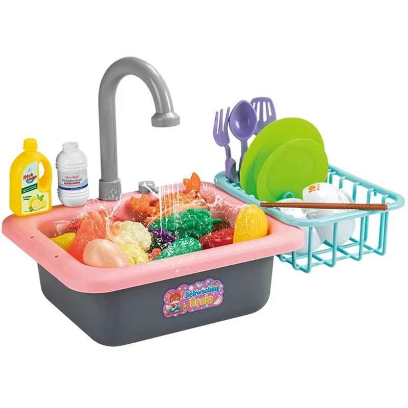 

Children Sink Dishwashing Toy Kid Simulated Kitchen Toy Set Educational Play House Games Prop Sink Wash Suit Montessori Toy Gift