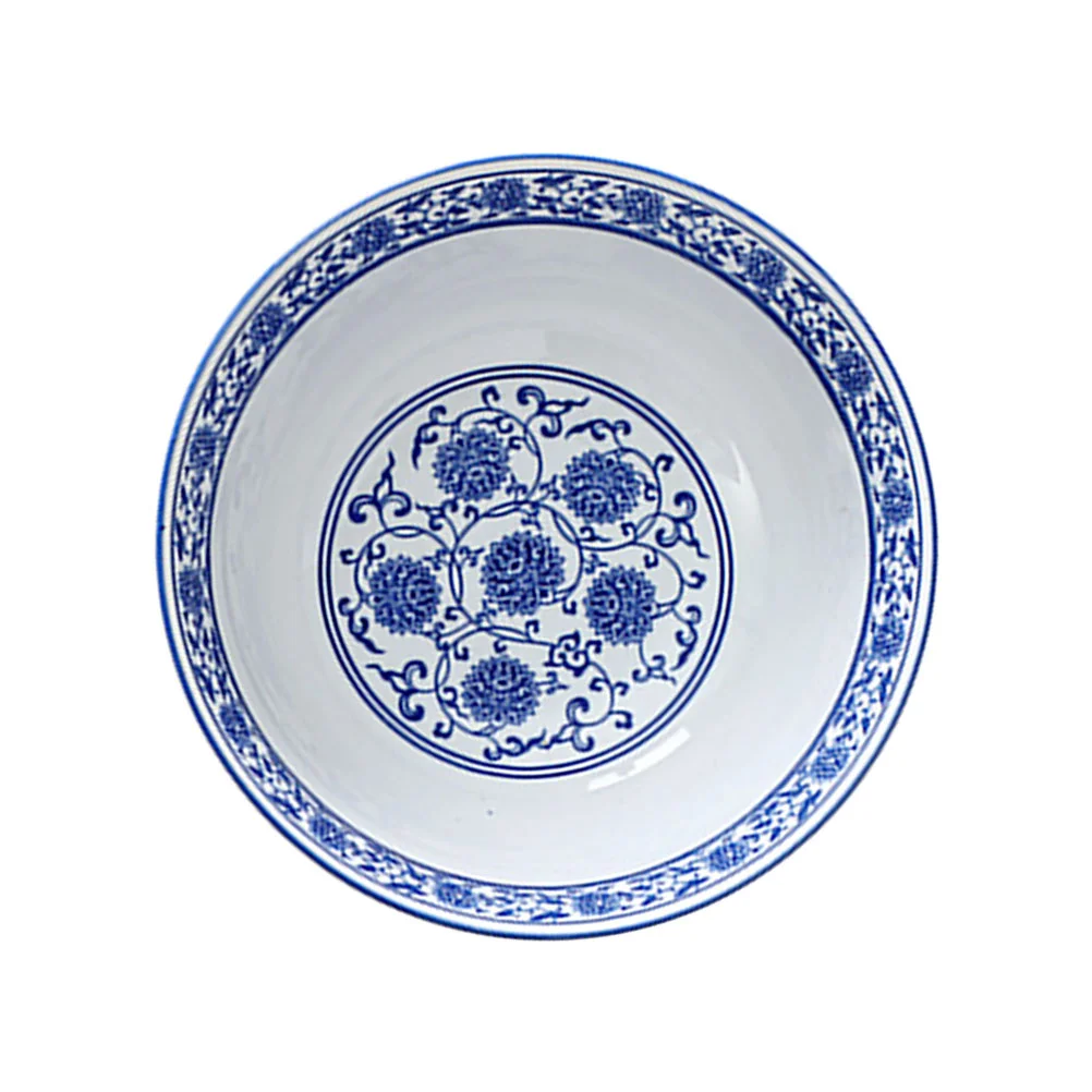 

Bowls Bowl Ceramic Soup Ramen Salad Noodle Pho Deep Pasta Japanese Cereal Serving Porcelain Mixing China Blue Dinner Pottery