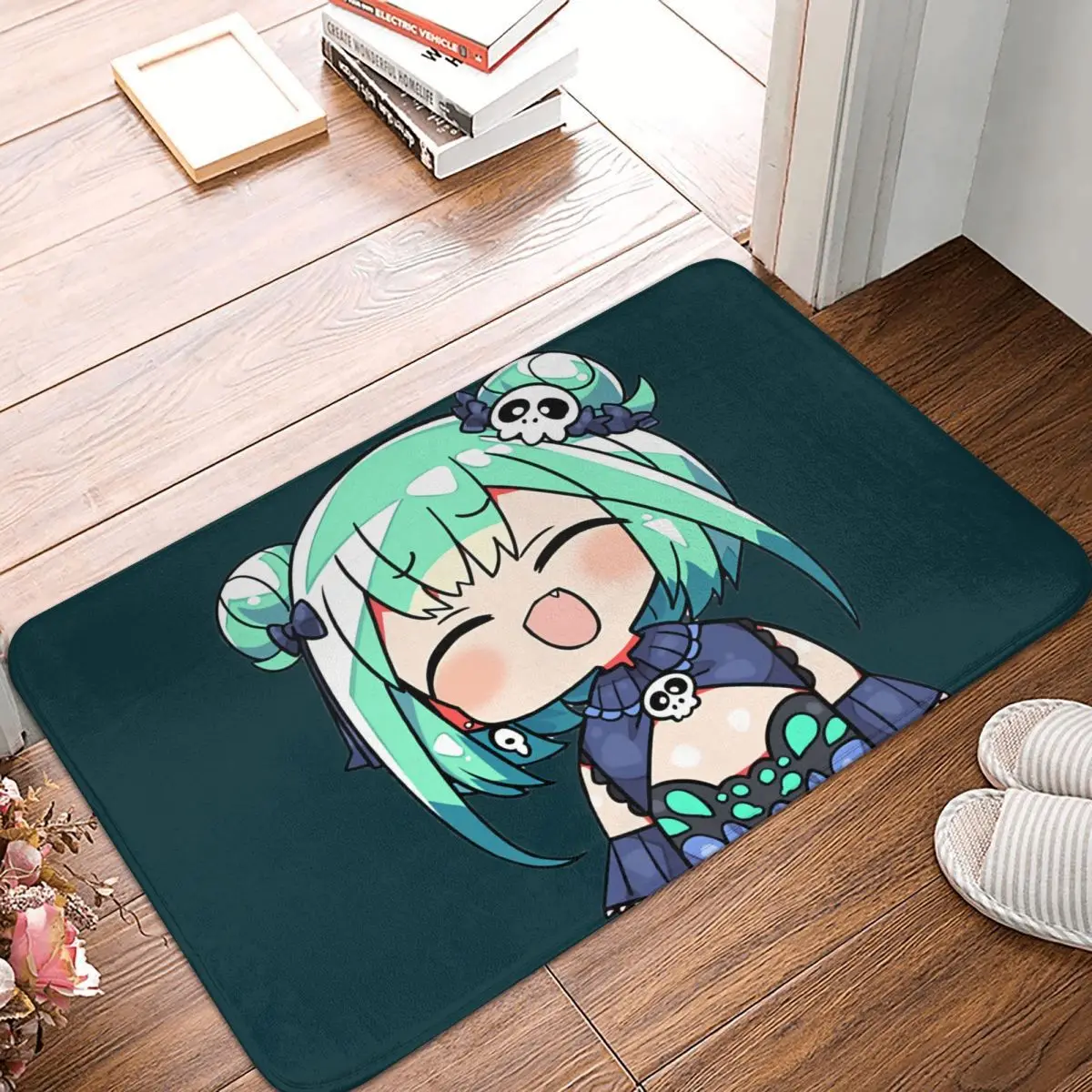 

Hololive Virtual Host Group Box Bath Mat Chibi Uruha Rushia Doormat Kitchen Carpet Entrance Door Rug Home Decoration