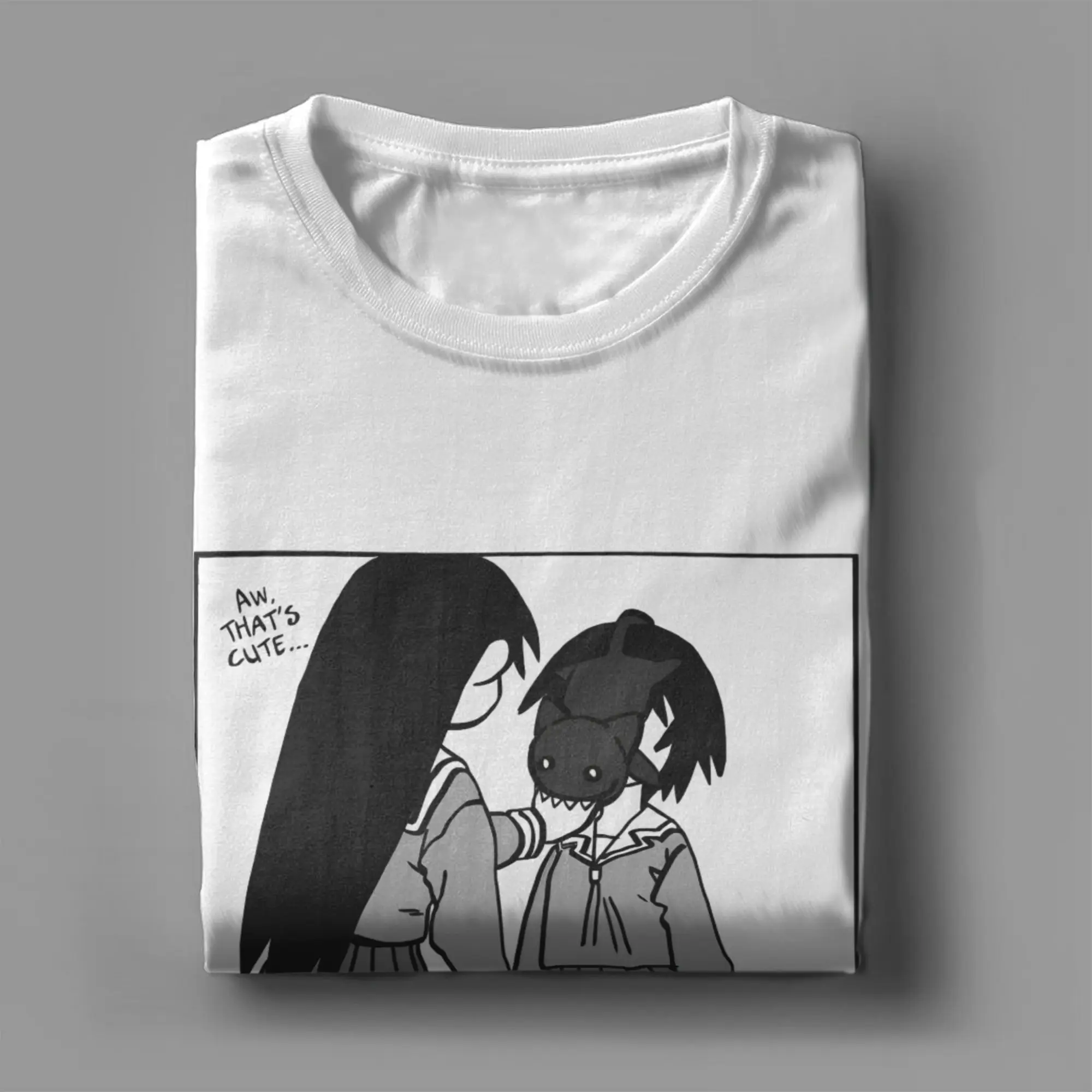 Фото Osaka Autistic Fgsfds Забавные мужские футболки Kawaii Ayumu Аниме Azumanga Daioh Повседневные футболки с круглым вырезом Одежда из чистого хлопка №4