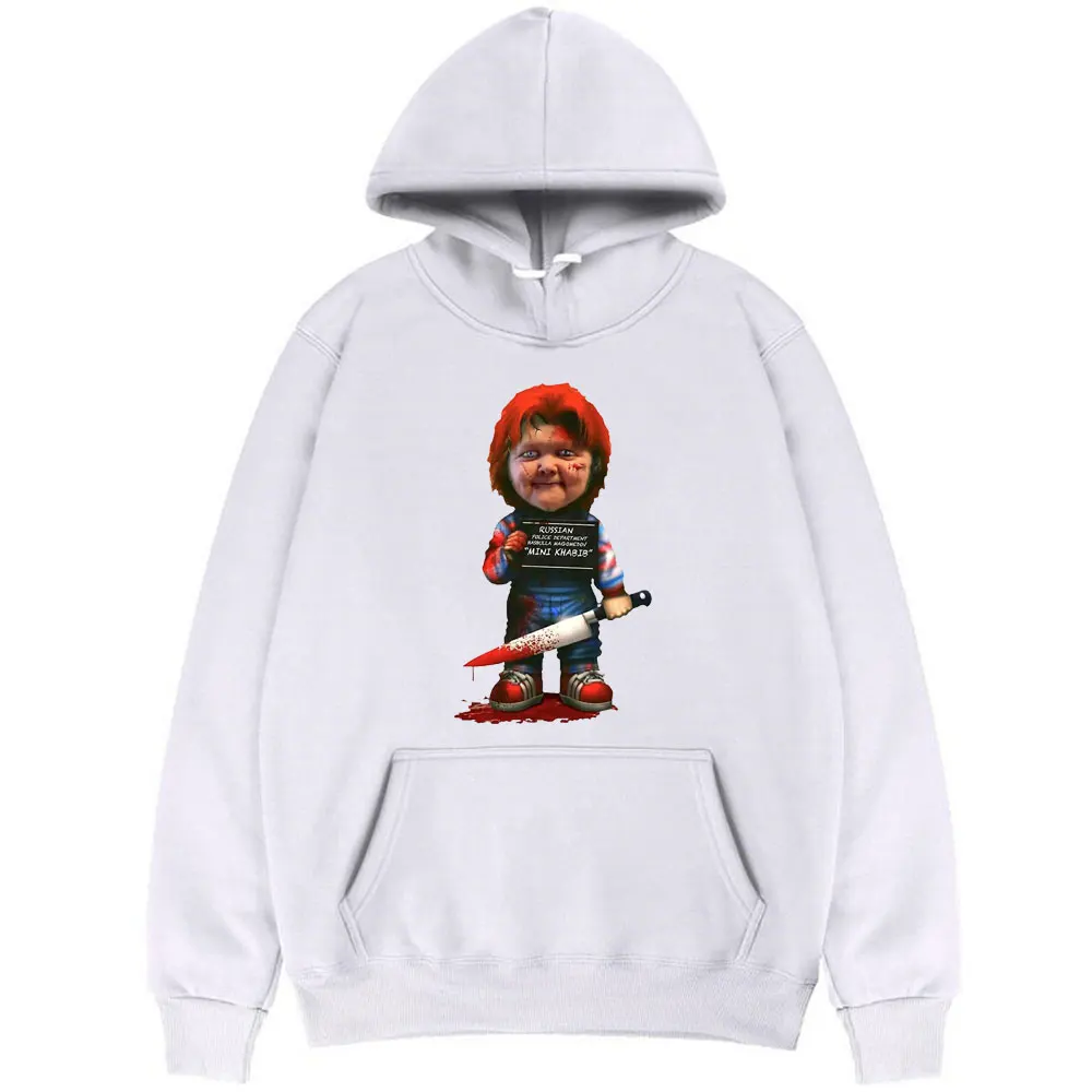 

Russian Police Department Hasbulla Magomedov Mini Khabib Blogger Hoodie Friends Till The End Scary Horror Good Guy Chucky Coat