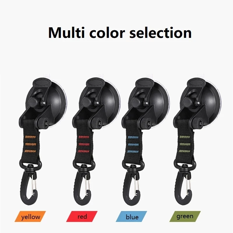 

4Pcs Universal Suction Cup Anchor Securing Hook Tie For Camping Tarp Car Side Awning 360 ° Rotating Outdoor Securing Hook Tool