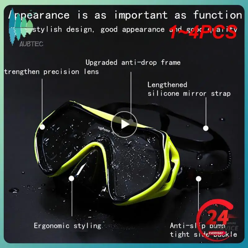 

1~4PCS New Professional Snorkel Diving Mask Snorkels Goggles Glasses Diving Goggles Swimming Tube Set Snorkel Mask Adult Unisex