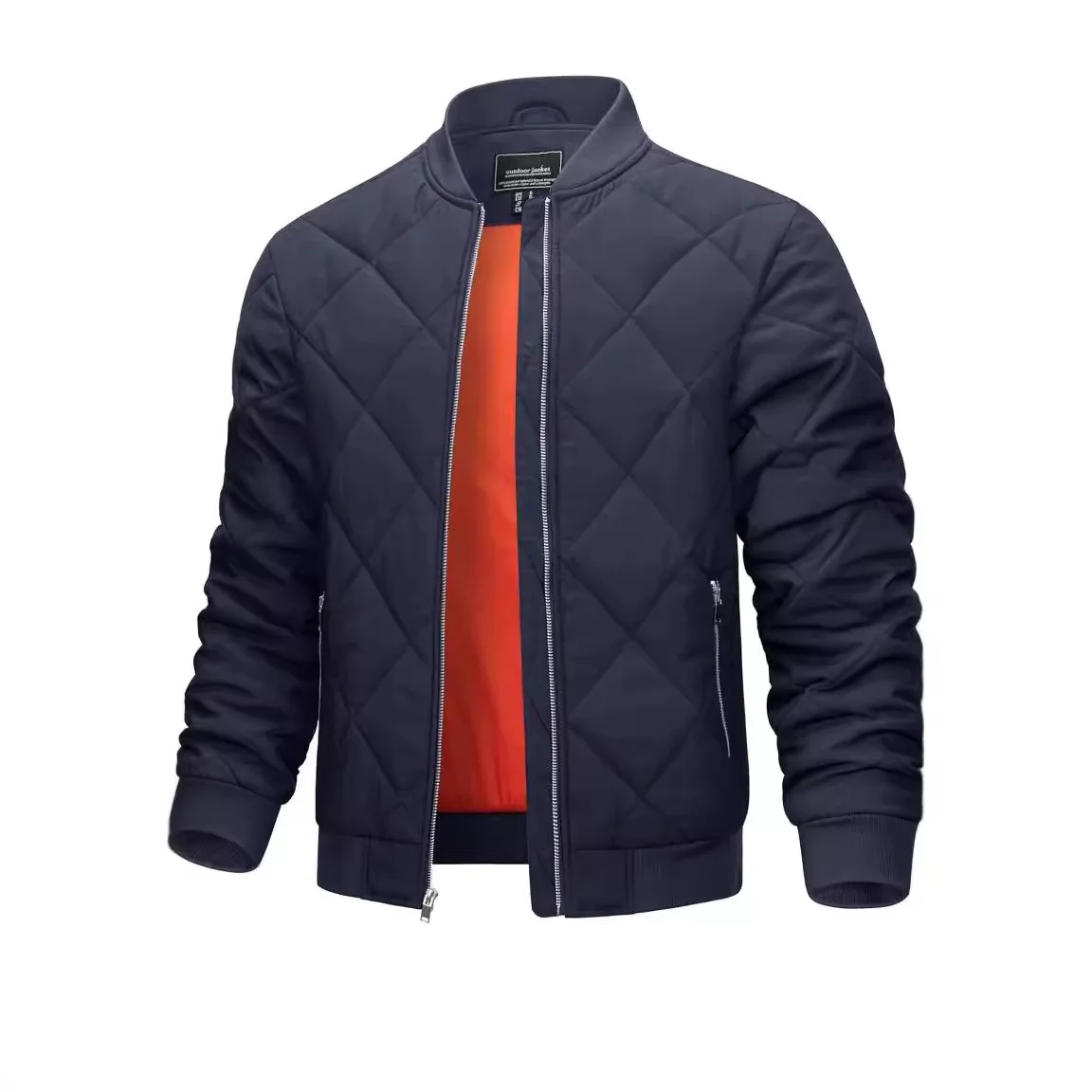 Мужская модная зимняя теплая бейсбольная куртка с хлопковой подкладкой толстое