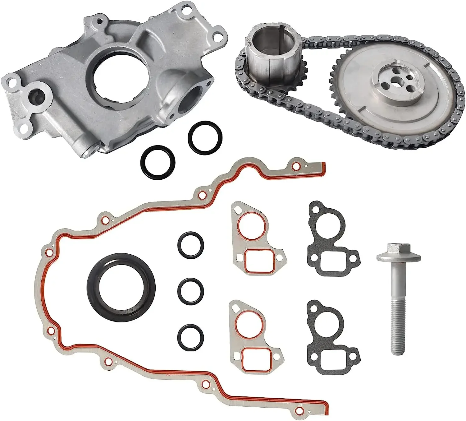 

Комплект цепи ГРМ для масляного насоса, прокладка крышки ГРМ для CADILLAC CHEVROLET BUICK HUMMER PONTIAC ISUZU GMC GM 4,8 5,3 5,7 6,0 L