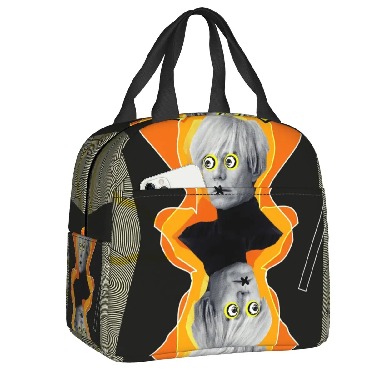 

Индивидуальная сумка для ланча Andy Warhol Is The King, Женский теплоизолированный Ланч-бокс для студентов, школьный Ланч-бокс