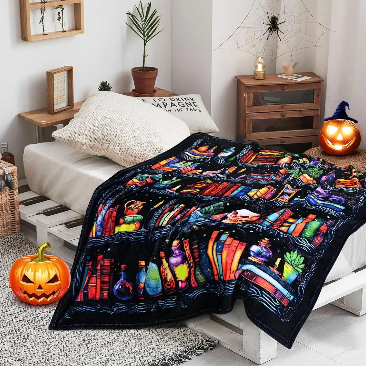 Новые Индивидуальные одеяла искусственное одеяло в виде черепа Волшебная книга