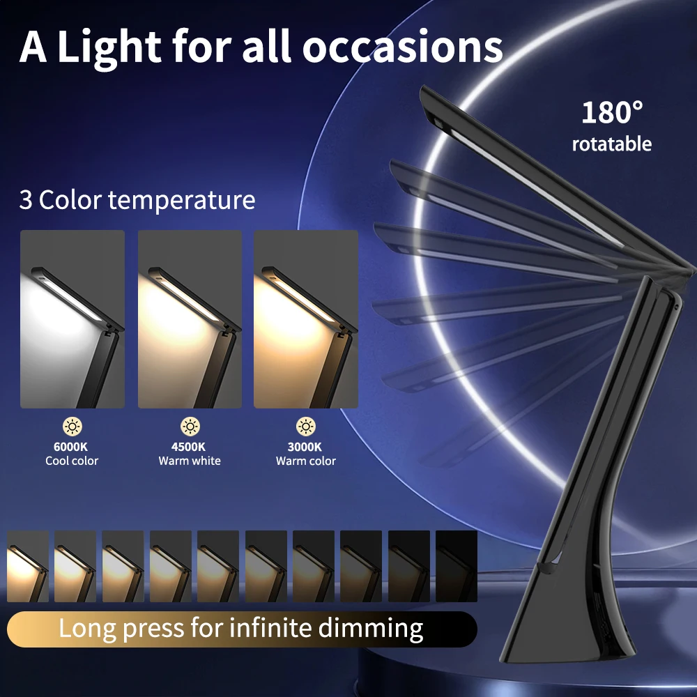 Настольная Светодиодная лампа с функцией беспроводного зарядного устройства 15