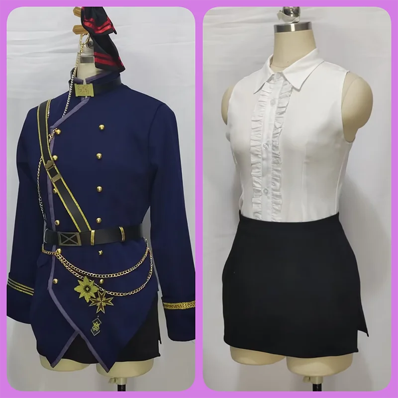 Игра Синий Архив Cos Sorasaki Hina Косплей Крутой Настроить Женский темно-синий