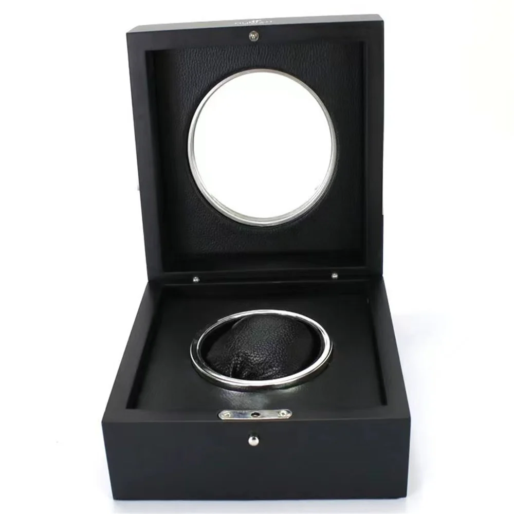 Factory Wholesale Black Flip Watch Box Acrylic Skylight Ring Storage Box European Retro Model Room Decoration Jewelry Boxes
