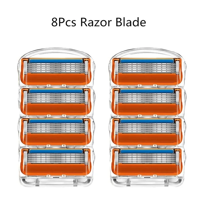 

8pcs/set Razor Blades For Men 5 layer facial care shaver cassettes shaving blades