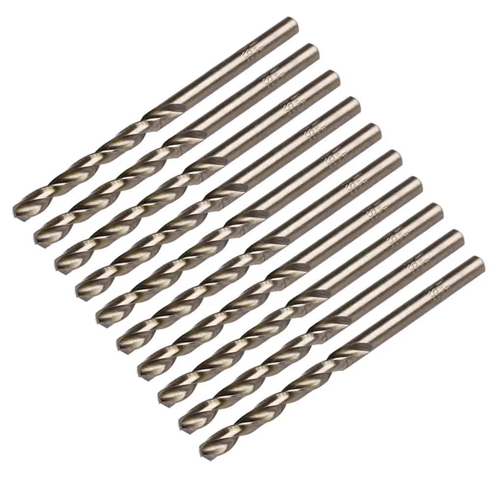 

10pcs 4mm M35 Cobalt HSS Drill Bits Bit Set Straight Shank Twist Drill Bit For Stainless Steel Drilling Metalworking Power Tools