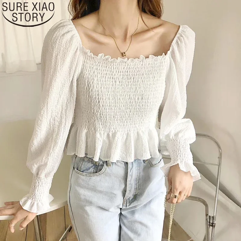 Повседневная однотонная Милая рубашка модная женская одежда весна 2022 Корейская