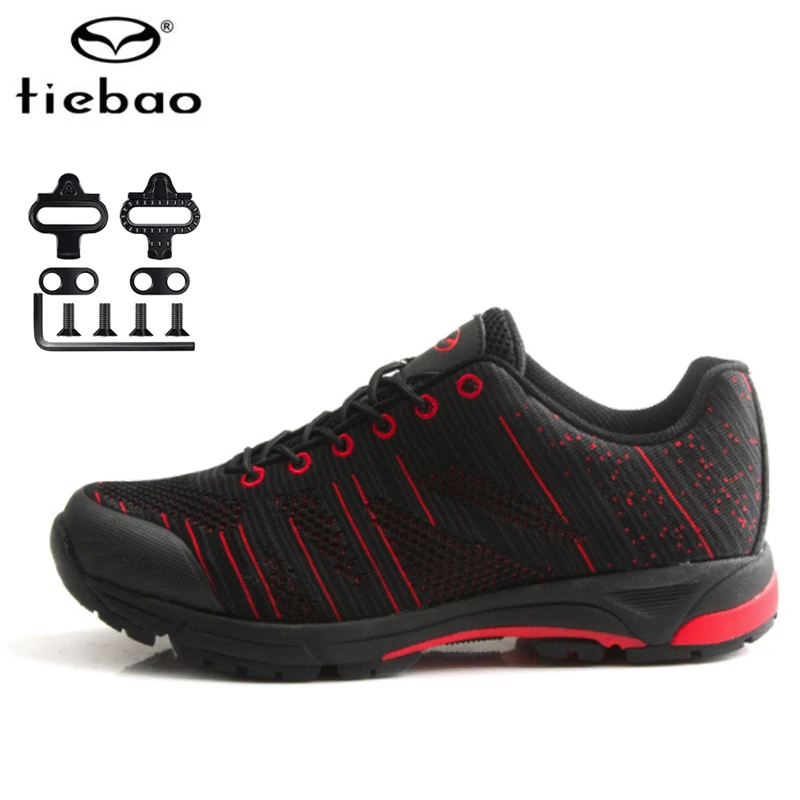 

Кроссовки Tiebao дышащие для горного велосипеда, велосипедная обувь, самоблокирующаяся, для мужчин и женщин