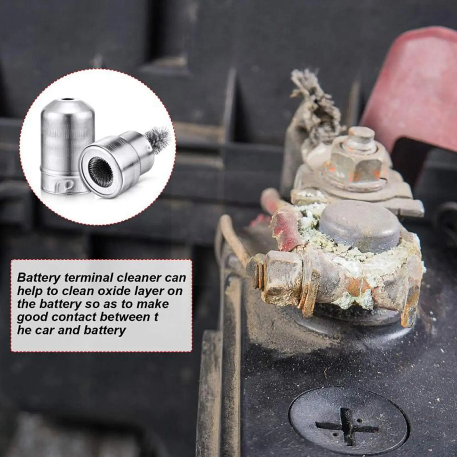 

Battery Post Terminal Cleaner Car Battery Wire Brush Corrosion Hand Car Dirt Cleaning Brushes Steel Tool Kit A8B6