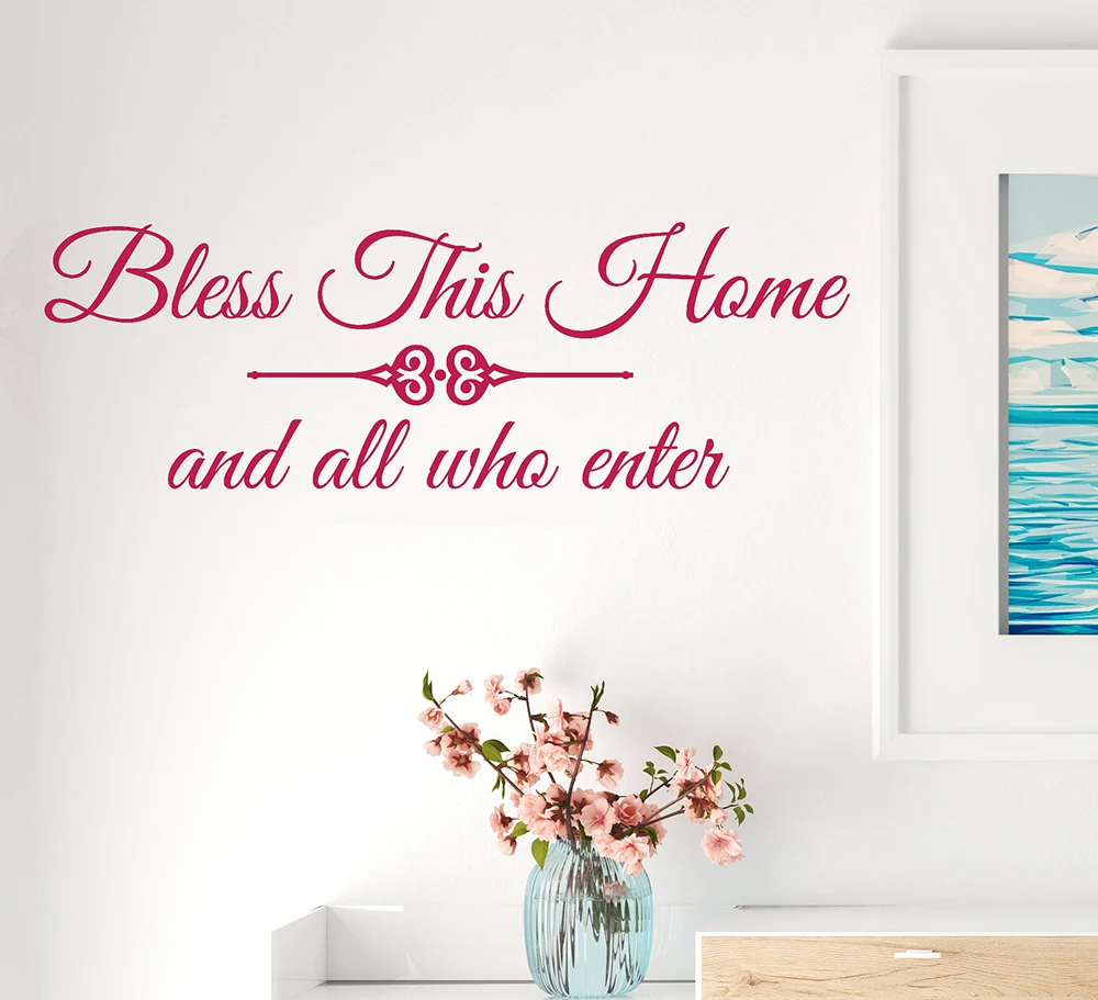 Настенные виниловые наклейки с надписью Благословение дома A668