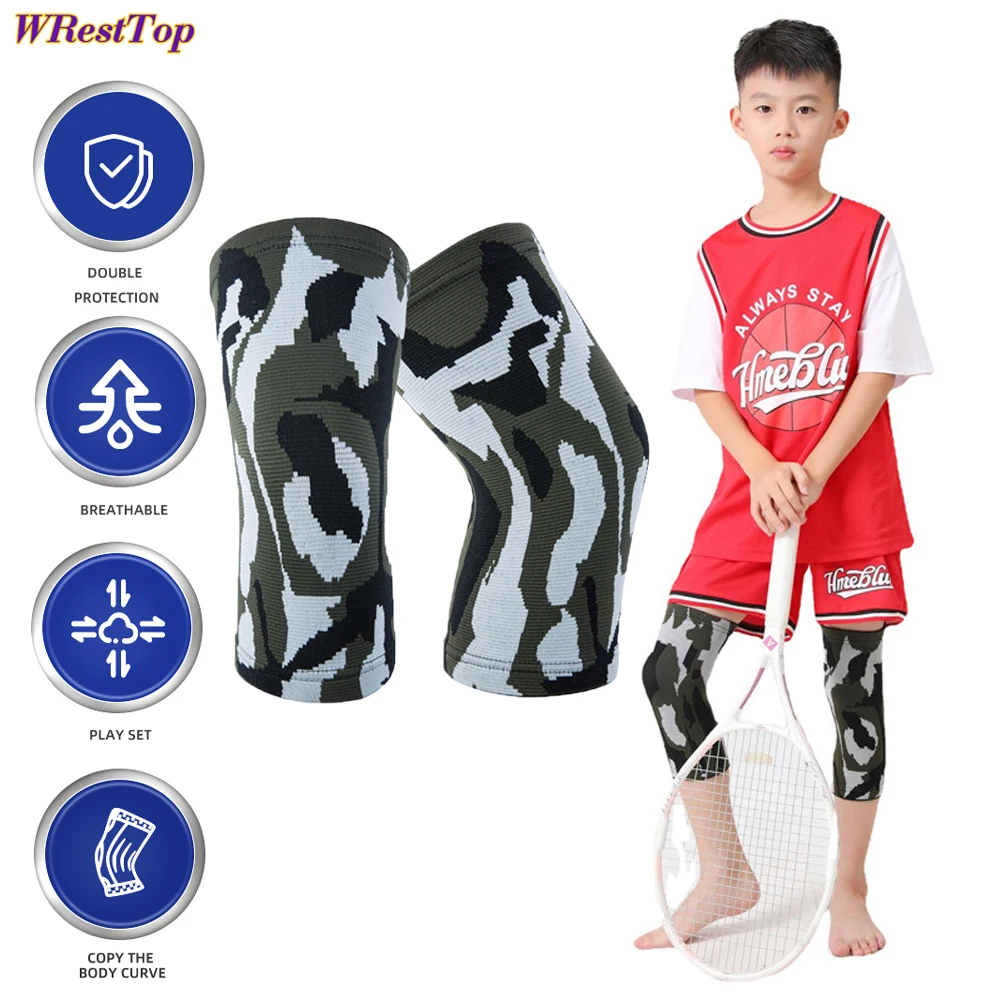 

1Pair Kids Children Support Compression Sleeve Knee Patella Brace for Sports Squats, Weightlifting, Powerlifting, Cross Training
