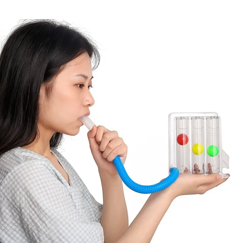 Lung Function Breathing Exerciser 3 Balls Breathing Trainer Vital Capacity Lung Function Improvement Rehabilitation Equipment