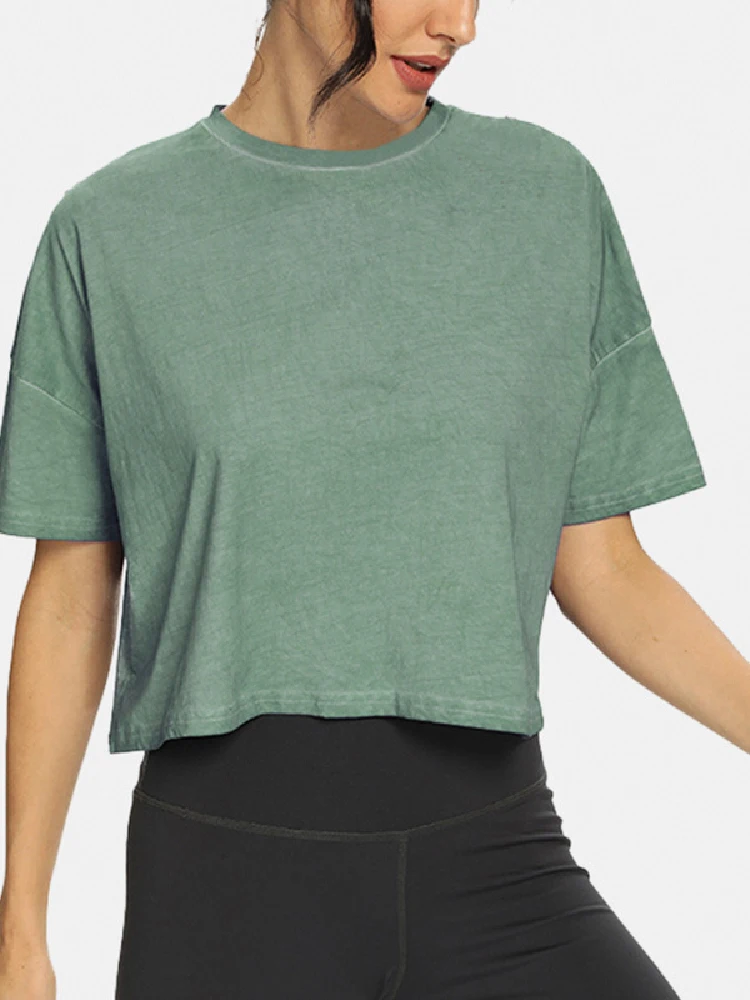 

New Fitness Clothes Sweating Sports Top Running Yoga Loose Meat-covering Short-sleeved T-shirt Women Workout Training Clothing