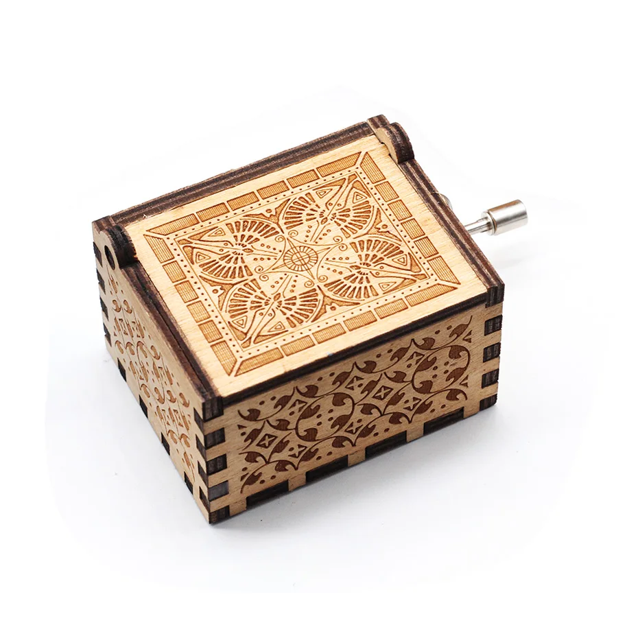 Частный пользовательский DIY картинка текст деревянная музыкальная шкатулка с