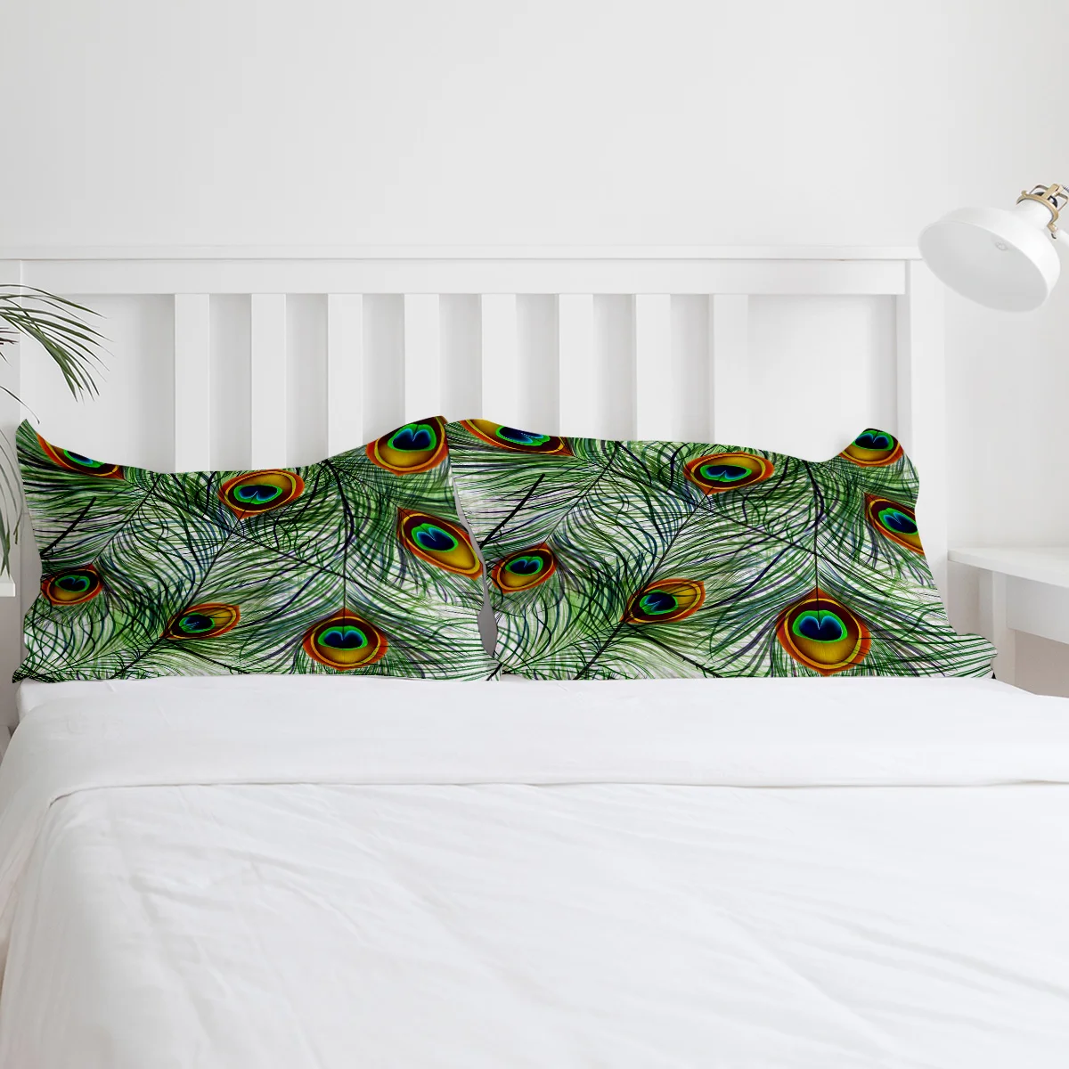 Комплект постельного белья с перьями и павлином | Дом сад