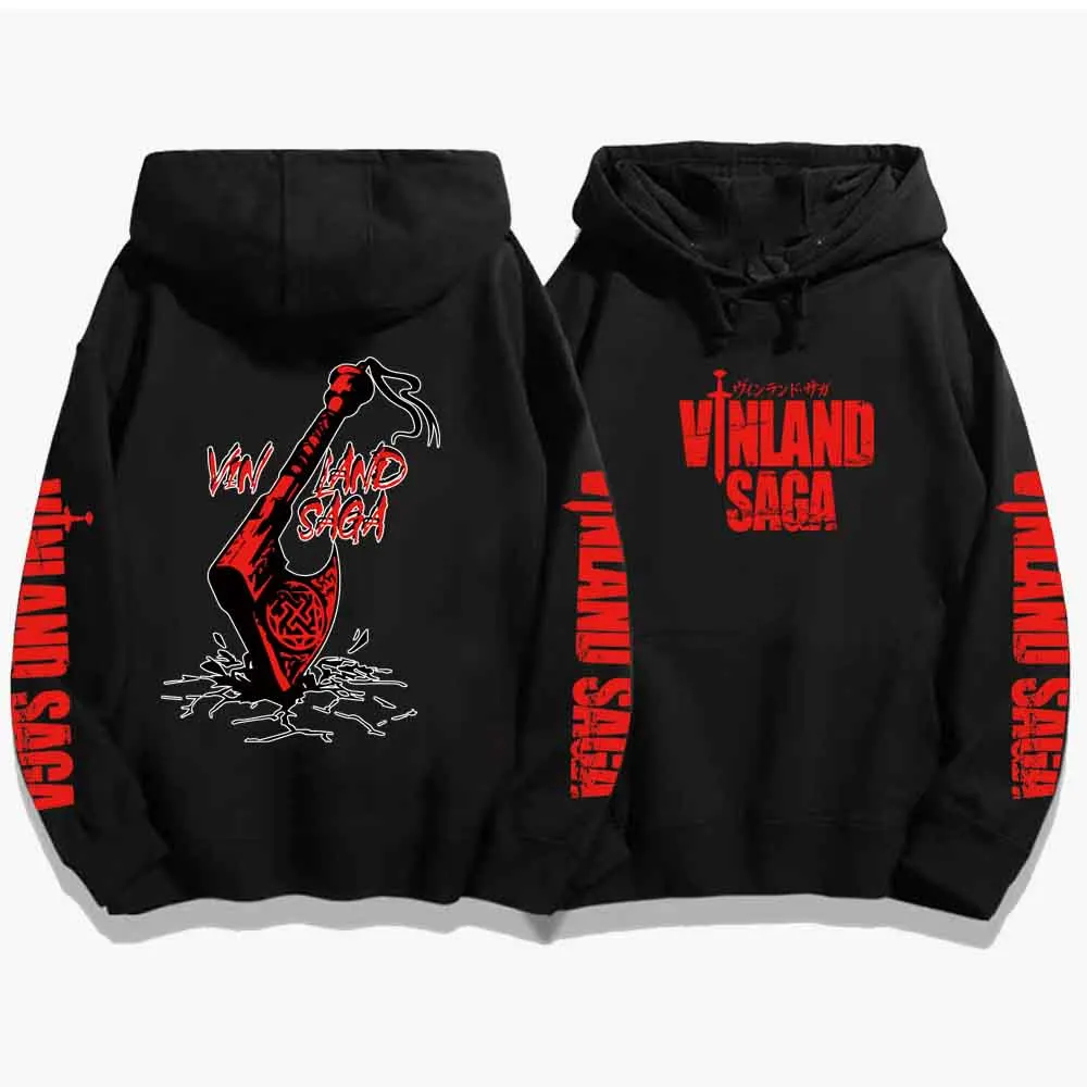 

Толстовка с капюшоном из аниме Vinland Сага, свитшоты для косплея для мужчин и женщин, мужской пуловер в стиле хип-хоп